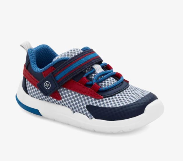 Stride Ride Navy Blue Multi Ian Toddler Boy's Sneakers SRT IAN-NAVY