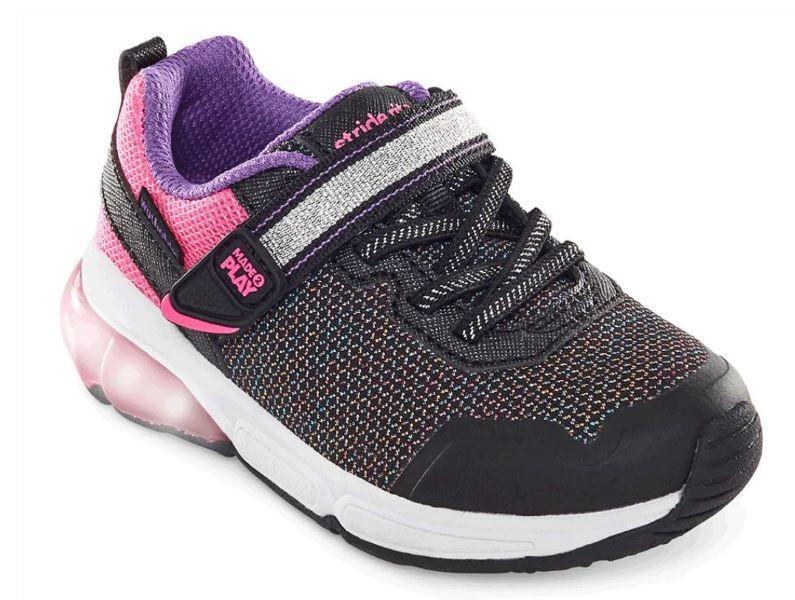 Stride Ride Pink and Black Made 2 Play Radiant Bounce Big Kids Light Up Sneakers CG005109