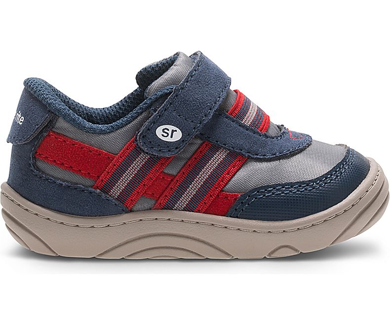 Stride Rite Caden Grey/Navy Baby First Walker BB56796