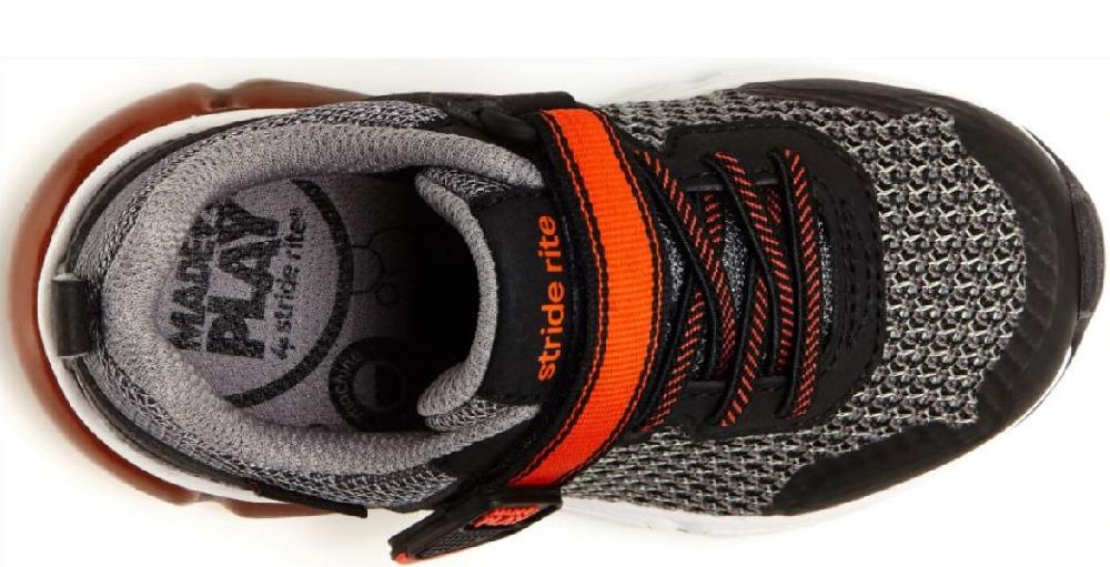 Stride Rite Grey And Black Made 2 Play Radiant Bounce Big Kids Light Up Sneakers CB5108
