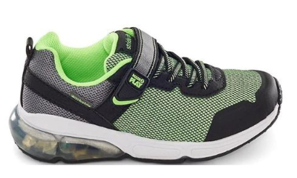 Stride Rite Lime Black And Gray Made To Play Radiant Bounce Big Kids Light Up Sneakers CB005110