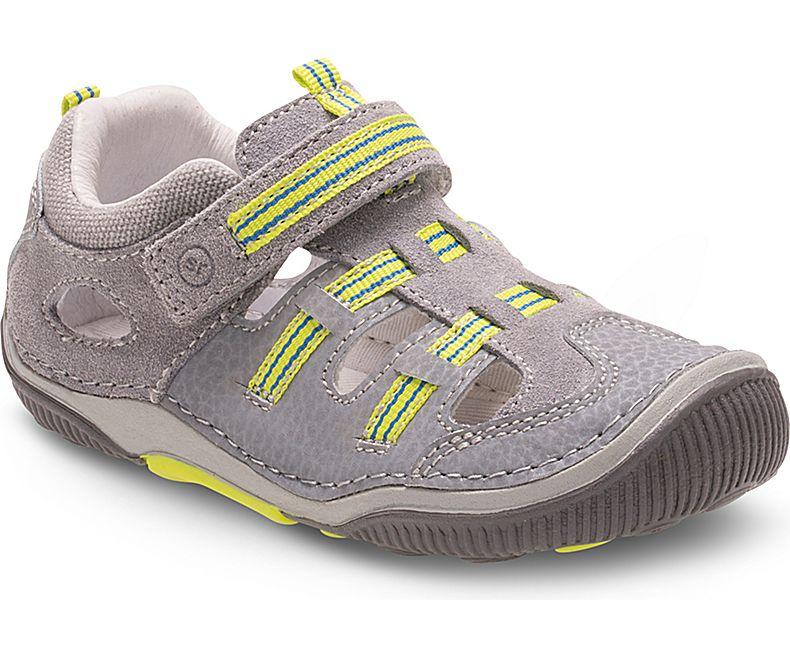 Stride Rite Reggie Fisherman Sandal Grey/Lime BB56826