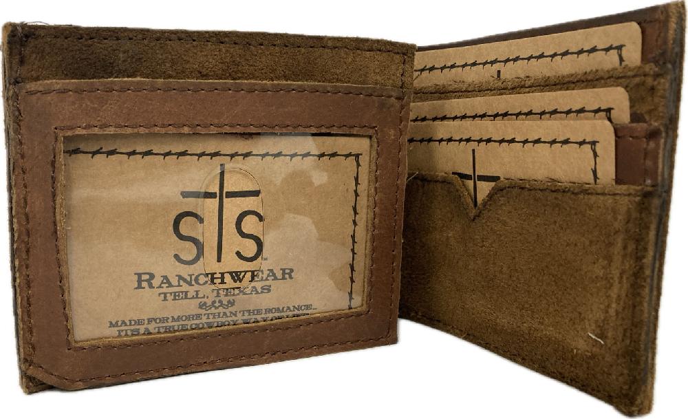 STS Ranchwear Brown/Tan Foreman II Conceal Carry ID Bifold Wallet STS60387
