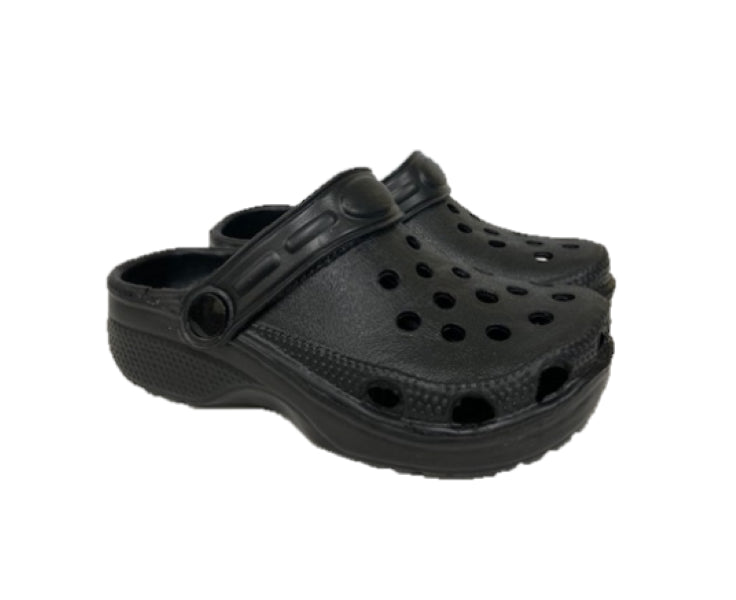 Surf7 Black Classic Clog Childrens Shoes FF282B-BLK