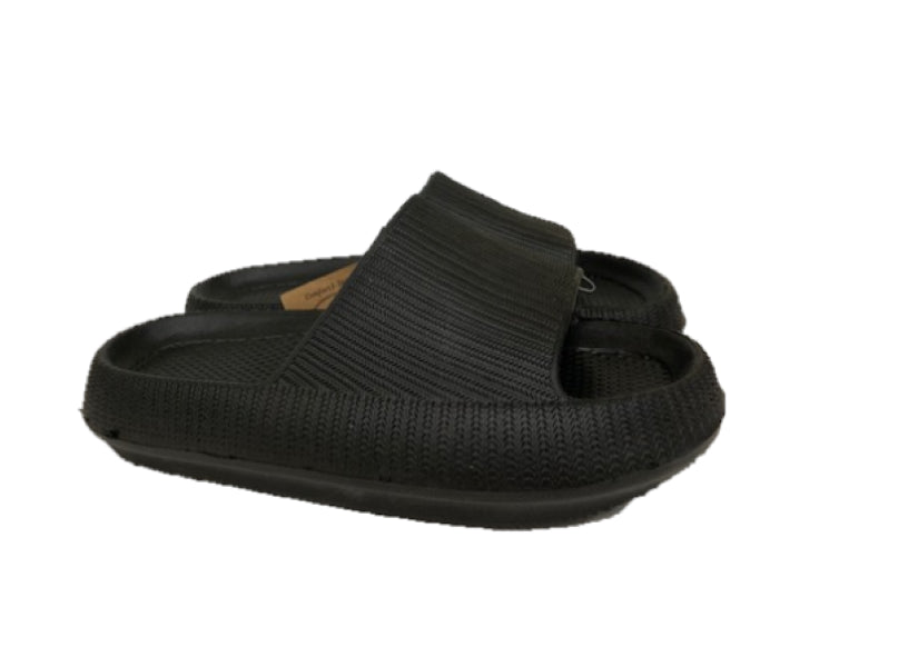 Surf7 Black Slip on Womens Slides 360W-BLACK