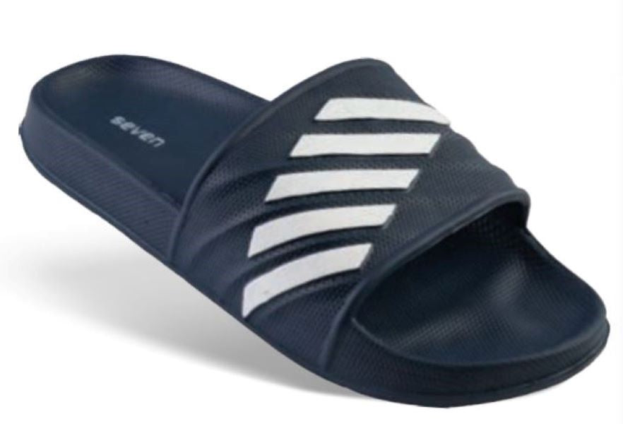 Surf7 Navy and White Childrens Slides FF222JR-NVYWHT