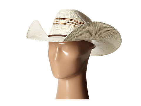 T71624 Twister Two Tone Bangora Straw Cowboy Hat
