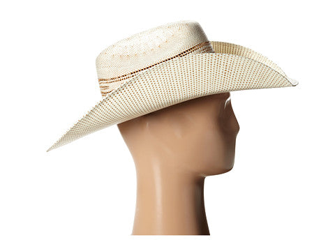 T71624 Twister Two Tone Bangora Straw Cowboy Hat