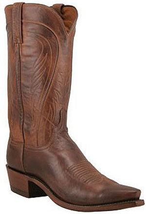 Tan Burnished Ranch Hand Leather 13 inch Lucchese Mens Cowboy Boots