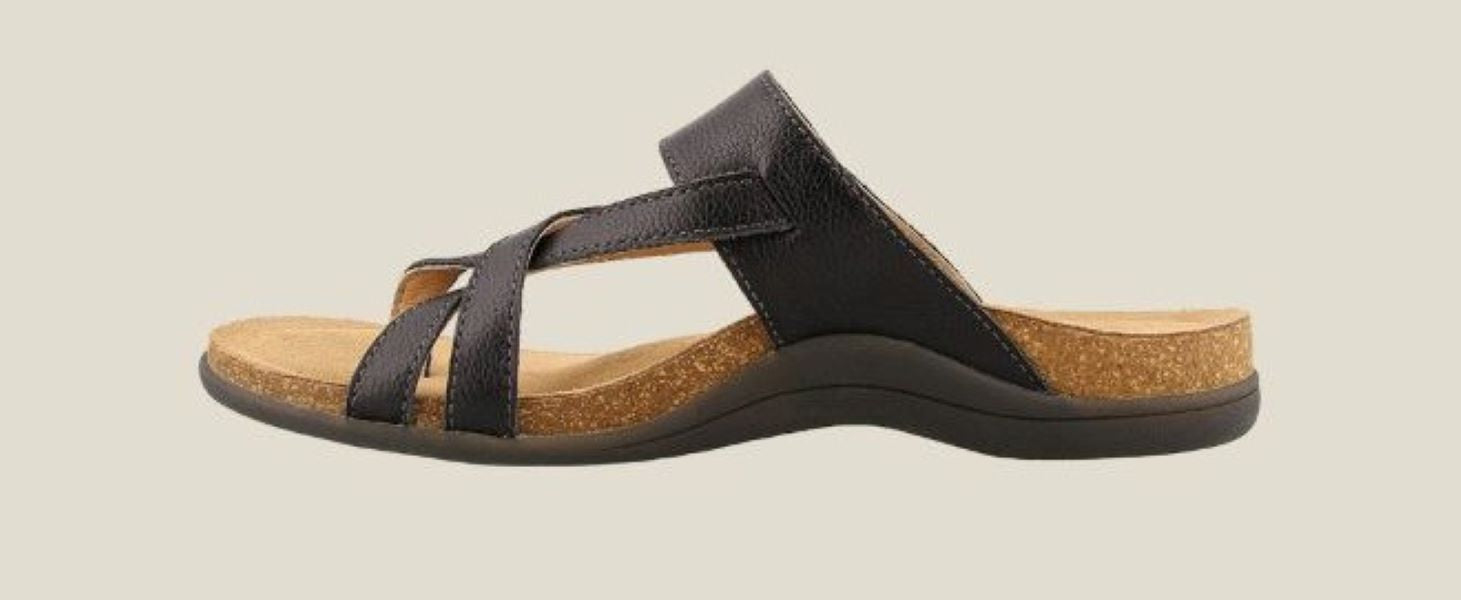 Taos Black Perfect Toe Loop Womens Sandals PRF-14050