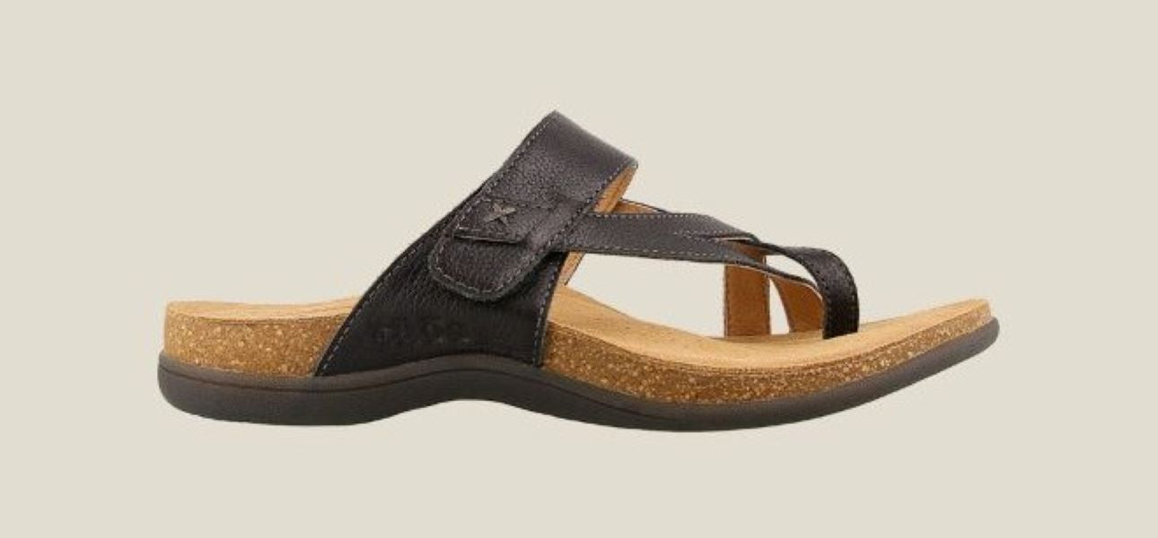 Taos Black Perfect Toe Loop Womens Sandals PRF-14050