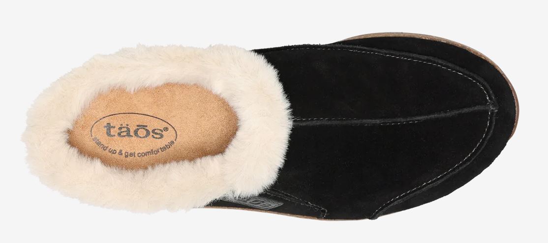 Taos Black Suede Future Women's Casual Cozy Clog FTR-14064