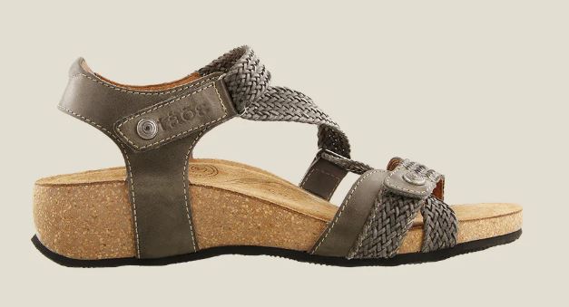 Taos Dark Grey Trulie Womens Comfort Sandals TRU-16406