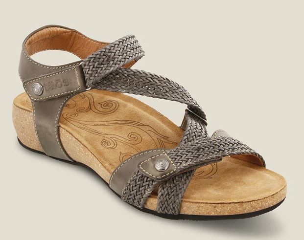 Taos Dark Grey Trulie Womens Comfort Sandals TRU-16406