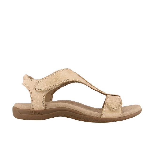 Taos Stone The Show Womens Leather T-Strap Sandals TSH-14039-STN