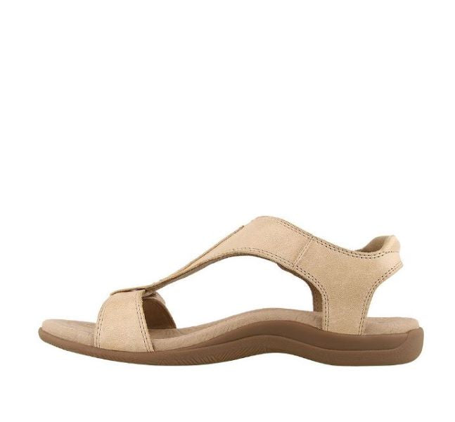 Taos Stone The Show Womens Leather T-Strap Sandals TSH-14039-STN