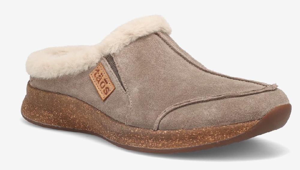 Taos Taupe Suede Future Women's Casual Cozy Clog FTR-14064
