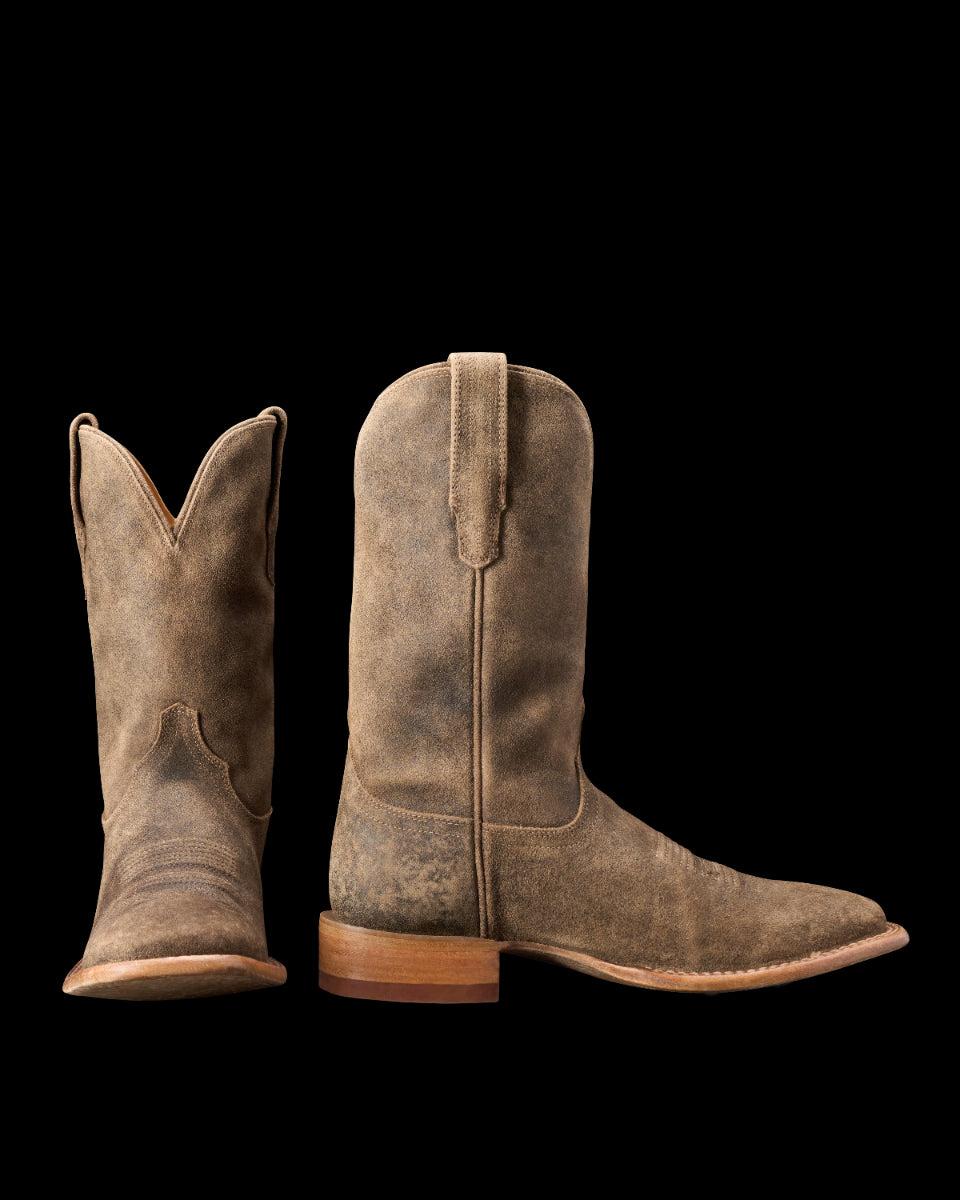 Tecovas Gravel The Doc Men's Suede Cowboy Boots THE DOC GRAVEL