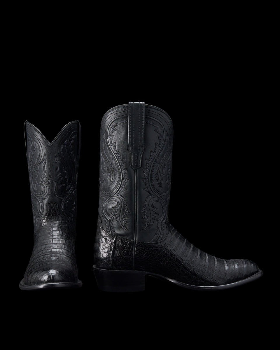Tecovas Midnight The Dillon Men's Caiman Cowboy Boots DILLON MID CAIM