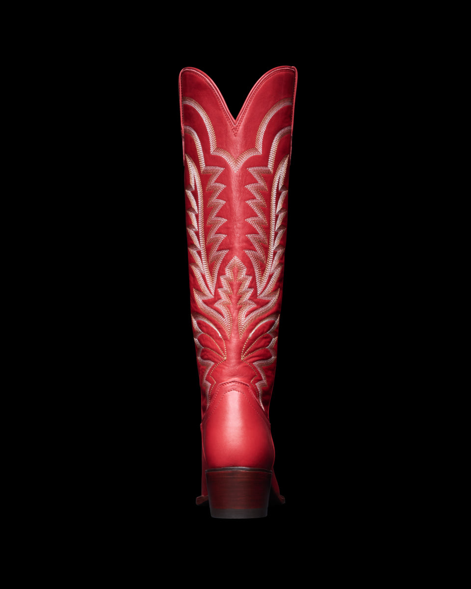 Tecovas Red The Abby Cowhide Women's Tall Western Boots