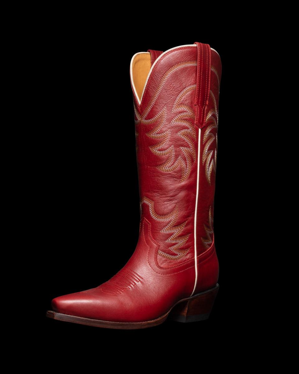 Tecovas Scarlet The Annie Women's Cowhide Western Boots ANNIE SCARLET