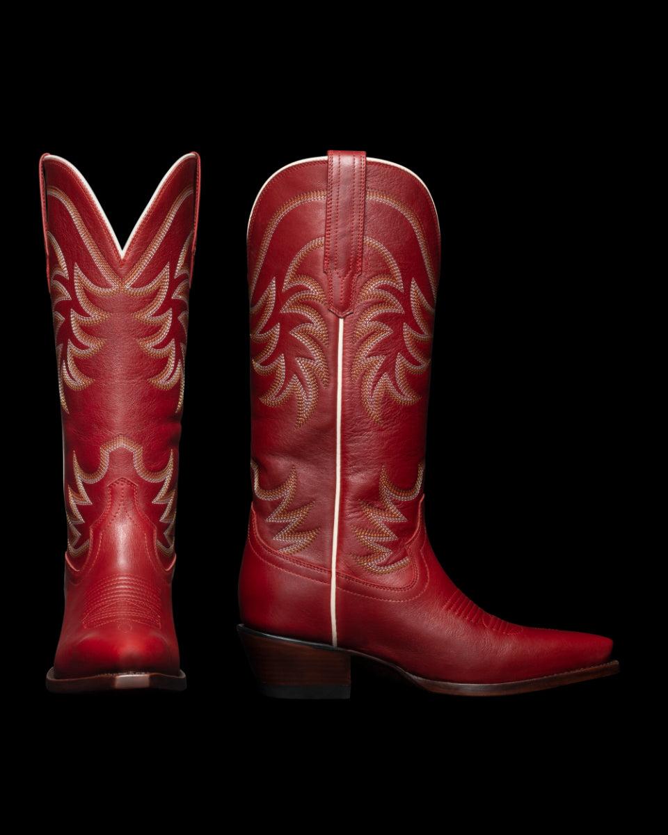 Tecovas Scarlet The Annie Women's Cowhide Western Boots ANNIE SCARLET