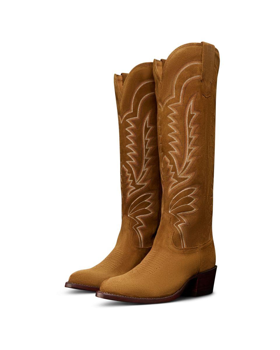 Tecovas Sienna The Abby Women's 17 Inch Cowgirl Boots ABBY-SIENASUEDE