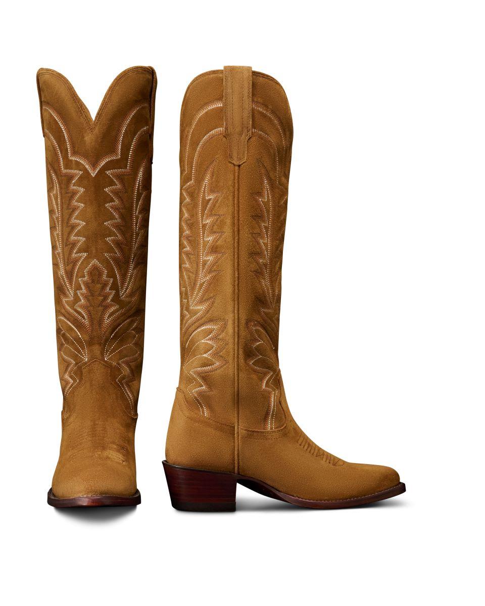Tecovas Sienna The Abby Women's 17 Inch Cowgirl Boots ABBY-SIENASUEDE