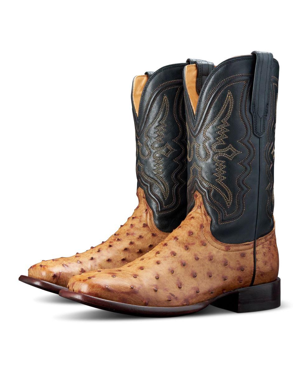 Tecovas Sunset/Midnight Emmitt Men's Ostrich Cowboy Boots EMMITT SUNSET