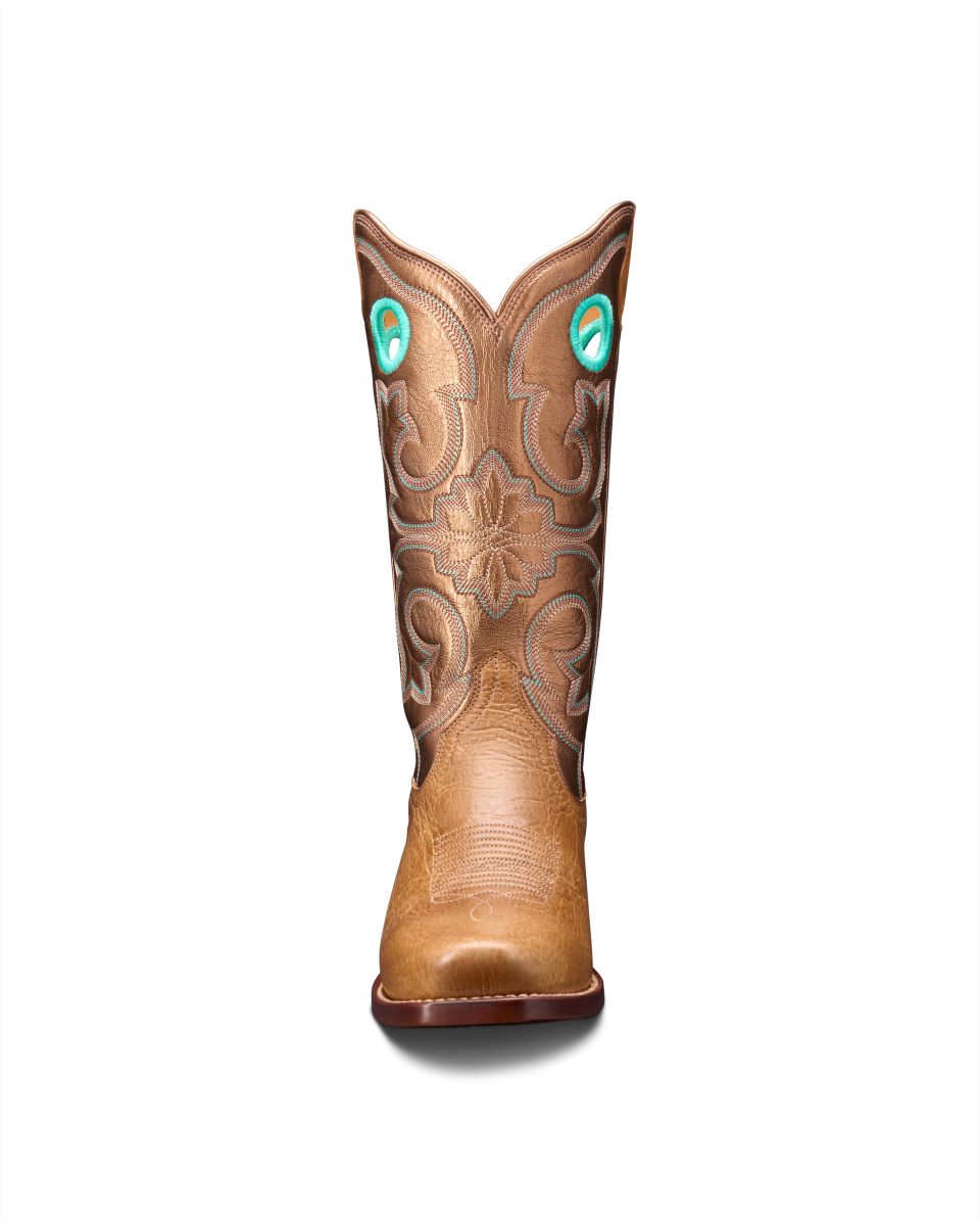 Tecovas Tan/Copper The Marion Women's Bison 13 Inch Cutter Toe Horseman Boots MARION-TAN