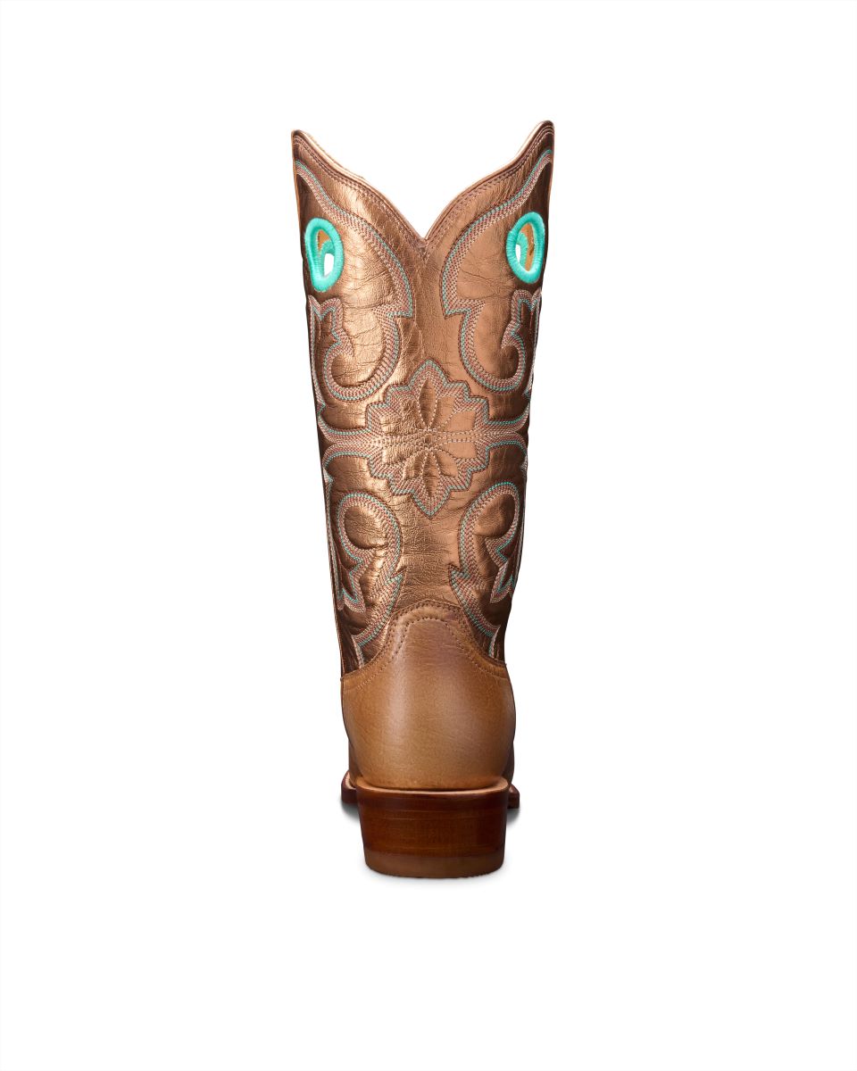 Tecovas Tan/Copper The Marion Women's Bison 13 Inch Cutter Toe Horseman Boots MARION-TAN