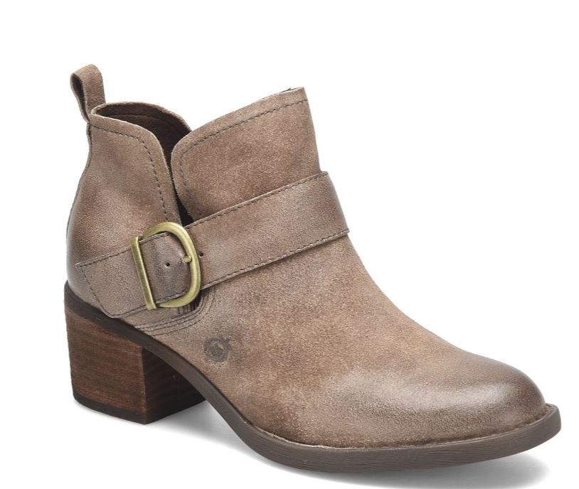 The Born Royce Taupe Distressed Women's Booties BR0065555