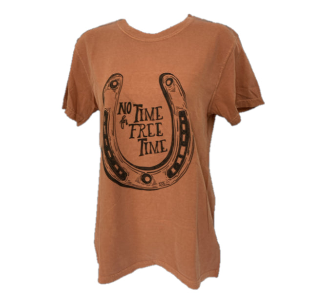 The Coyote Cowgirl Dark Orange No Time for Free Time Women's Tee Shirt NTFFT-DKORG