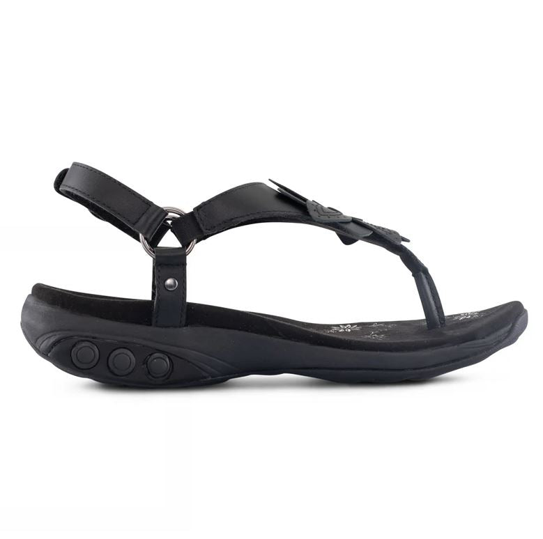 Therafit Black Capri Women's Adjustable Leather Sandals F20721A