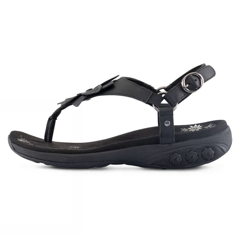 Therafit Black Capri Women's Adjustable Leather Sandals F20721A