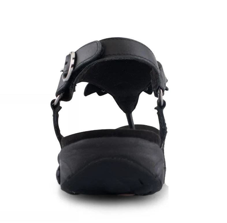 Therafit Black Capri Women's Adjustable Leather Sandals F20721A