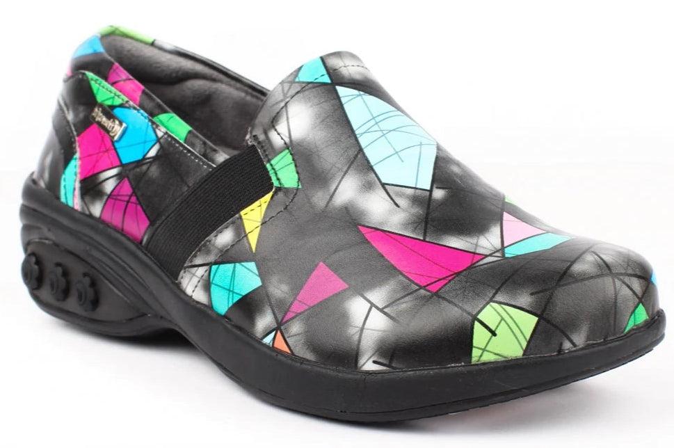 Therafit Black Multi Annie Limited Edition Women's Slip Resistant Leather Slip On Shoes HC60922M