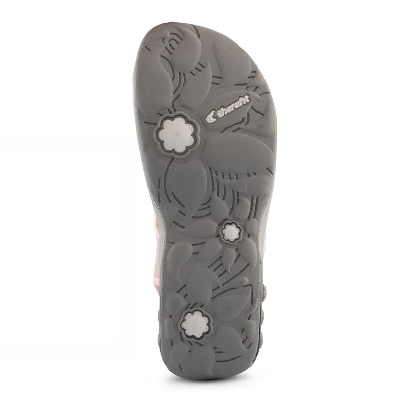 Therafit Pink Carmel Women's Stretch Fabric Sandals F90614D