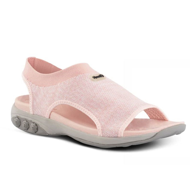 Therafit Pink Carmel Women's Stretch Fabric Sandals F90614D