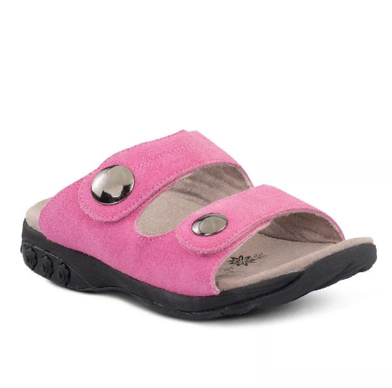 Therafit Pink Eva Women's Leather Adjustable Strap Slip On Sandals F60405S