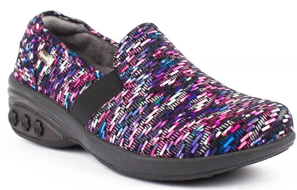 Therafit Pink Splash Annie Limited Edition Women's Slip Resistant Leather Slip On Shoes HC60922H