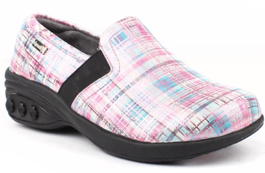 Therafit White Multi Annie Limited Edition Women's Slip Resistant Leather Slip On Shoes HC60922N