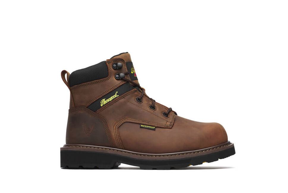 Thorogood Brown 6 Inch Crazy Horse Waterproof Composite Safety Toe Men's Work Boots 804-4143