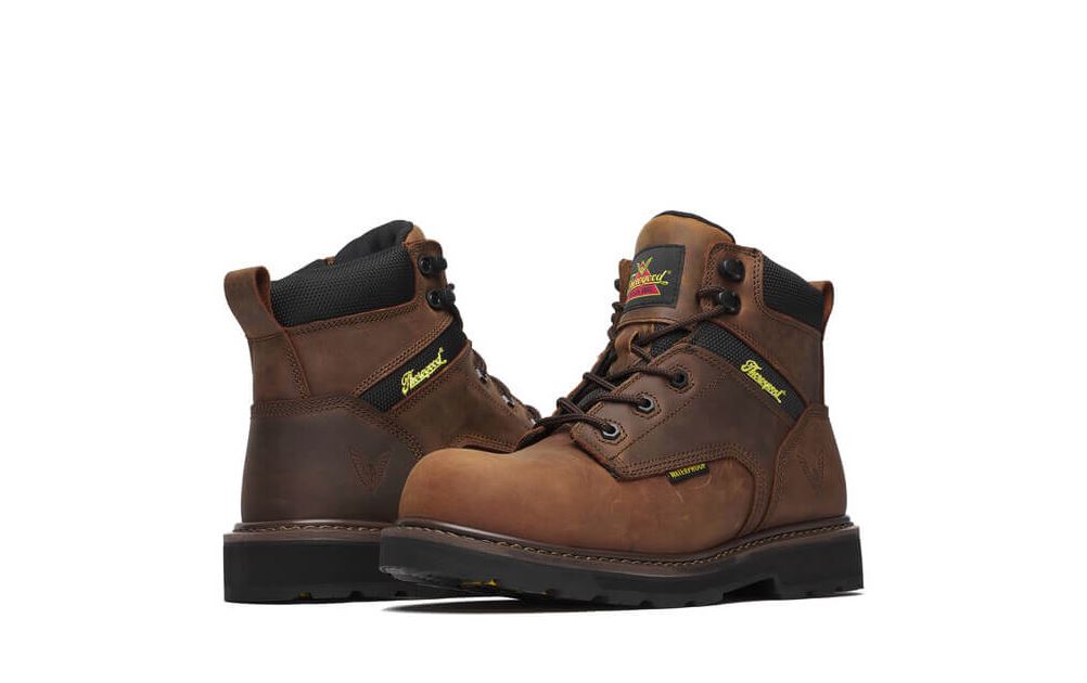 Thorogood Brown 6 Inch Crazy Horse Waterproof Composite Safety Toe Men's Work Boots 804-4143