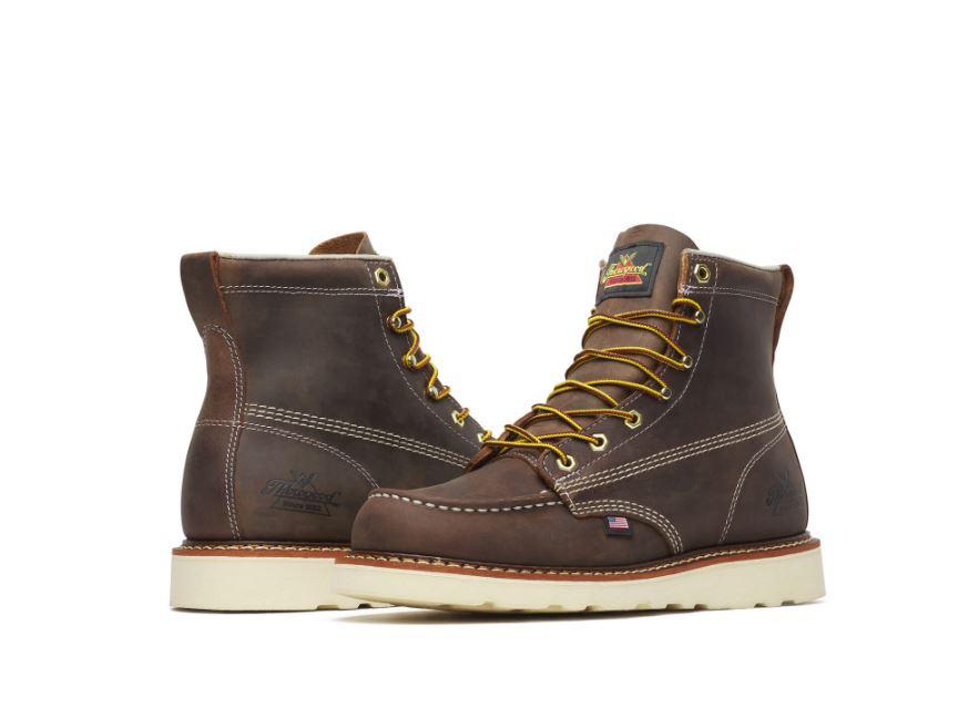 Thorogood Crazy Horse American Heritage 6 Inch Moc Toe Maxwear Wedge Men's Work Boots 814-4203