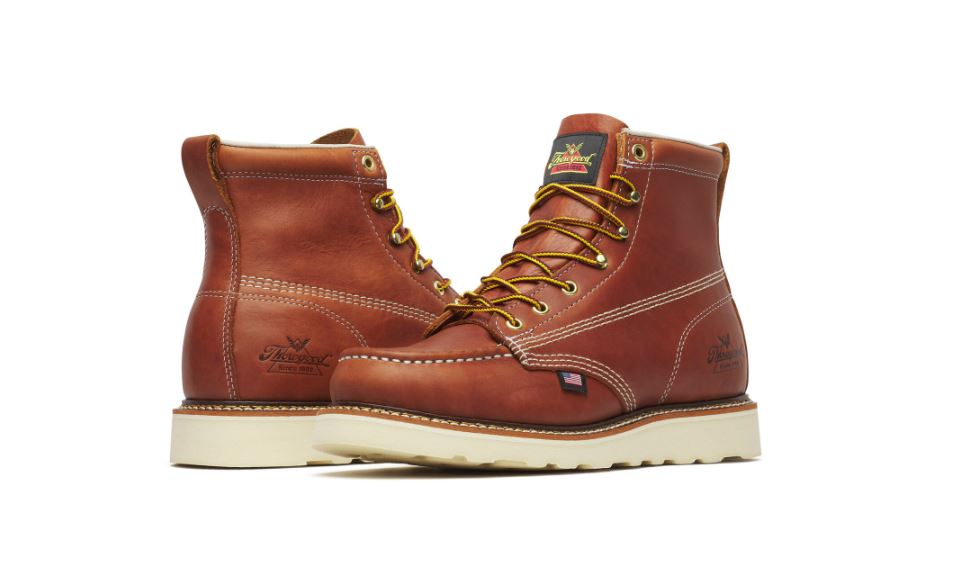 Thorogood Tobacco Moc Toe American Heritage Men's 6 Inch Maxwear Wedge Soft Toe Work Boots 8144200
