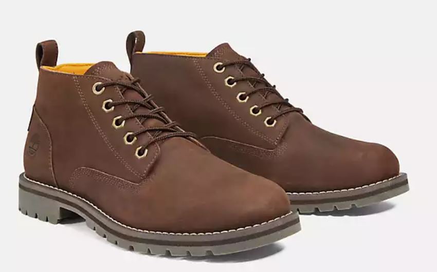 Timberland Dark Brown Full-Grain Mens Redwood Falls Waterproof Chukka Boots TB0A44MGV13