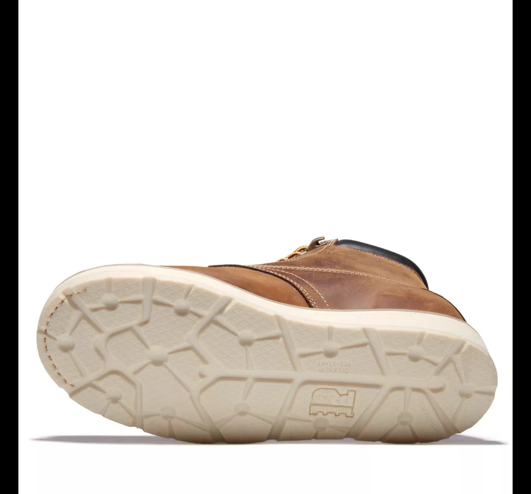 Timberland Golden Brown Full Grain Timberland Pro Gridworks 6 Inch Waterproof Soft-Toe Work Boots A2AXR