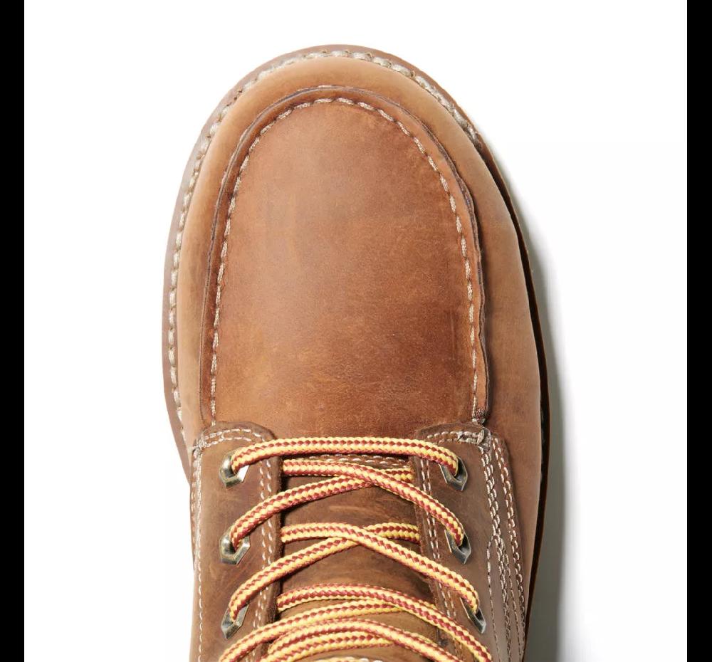 Timberland Golden Brown Full-Grain Timberland Pro Gridworks 6 Inch Waterproof Alloy Toe Work Boots A29V1