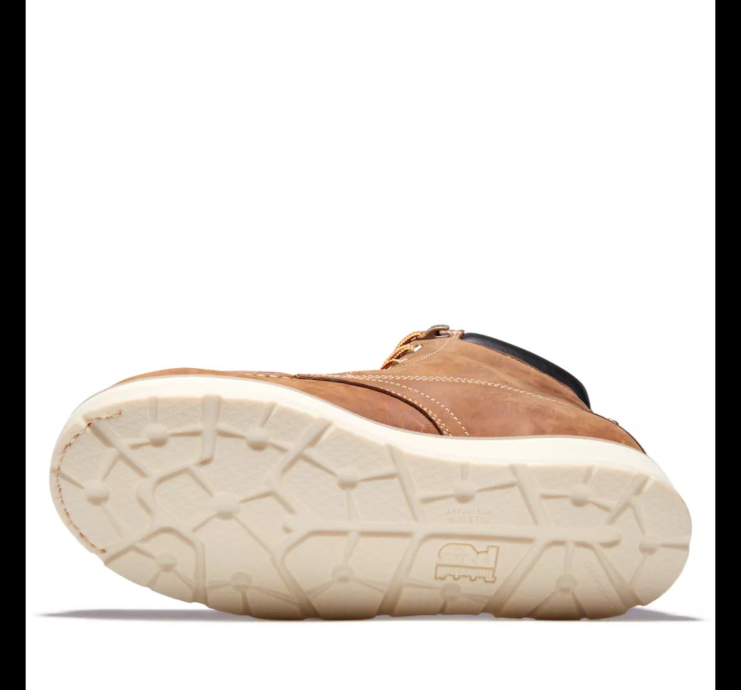 Timberland Golden Brown Full-Grain Timberland Pro Gridworks 6 Inch Waterproof Alloy Toe Work Boots A29V1